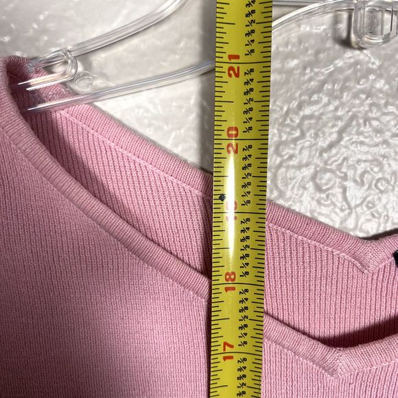 Harold's Sz L Hand-Framed Color Block Sweater 100% Cotton Knit 3/4 Sleeves Pink - Picture 8 of 9